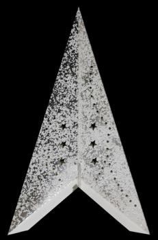 MINORIS  weiß/silber plated 7 Zack, 60cm